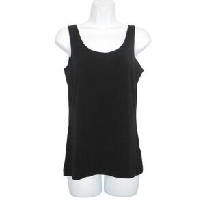 Felina Tank Top L M Black Reversible V-Neck Scoop Neck ‎ Layering Basic Casual